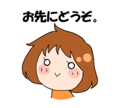 Daily conversation of girl sticker #8033487