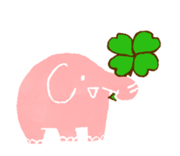 PAO the pink elephant sticker #8036654