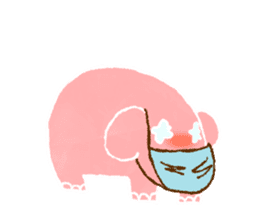 PAO the pink elephant sticker #8036662