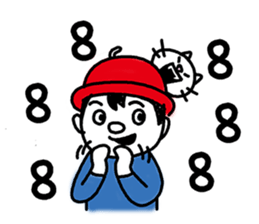 Cat hat boy sticker #8037416