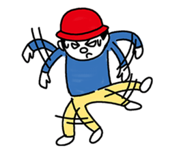 Cat hat boy sticker #8037421