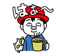 Cat hat boy sticker #8037424