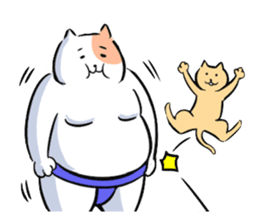 sumou cat sticker #8037733