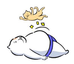 sumou cat sticker #8037734