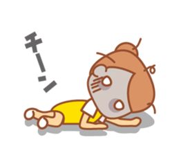 DANGOnoKO   Top Knot girl of little mean sticker #8039626