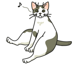 Cat on an empty stomach2 sticker #8040085