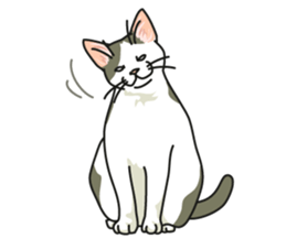 Cat on an empty stomach2 sticker #8040096