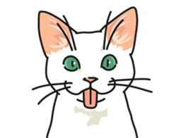 Cat on an empty stomach2 sticker #8040123