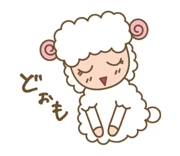 Sheep ram -chan white sticker #8040248