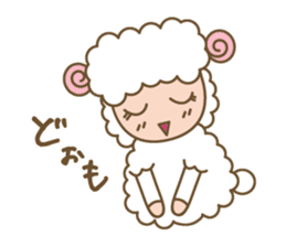 Sheep ram -chan white sticker #8040248