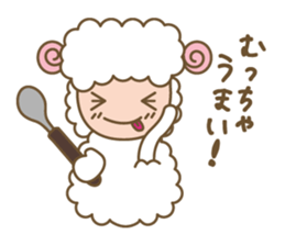 Sheep ram -chan white sticker #8040252