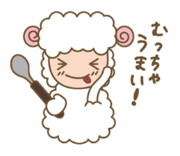 Sheep ram -chan white sticker #8040252