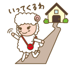 Sheep ram -chan white sticker #8040253