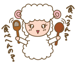 Sheep ram -chan white sticker #8040255