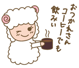 Sheep ram -chan white sticker #8040257