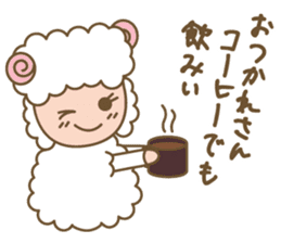 Sheep ram -chan white sticker #8040257