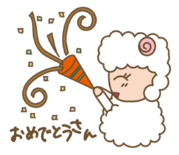 Sheep ram -chan white sticker #8040260