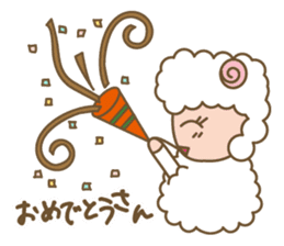 Sheep ram -chan white sticker #8040260