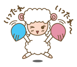 Sheep ram -chan white sticker #8040262