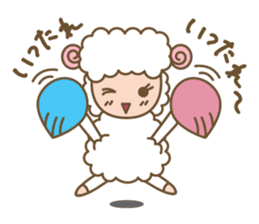 Sheep ram -chan white sticker #8040262