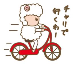 Sheep ram -chan white sticker #8040266