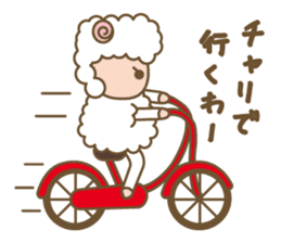 Sheep ram -chan white sticker #8040266