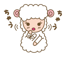 Sheep ram -chan white sticker #8040267