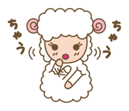 Sheep ram -chan white sticker #8040267