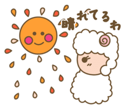 Sheep ram -chan white sticker #8040274