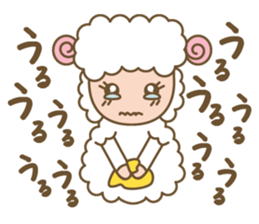 Sheep ram -chan white sticker #8040277