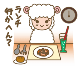 Sheep ram -chan white sticker #8040281