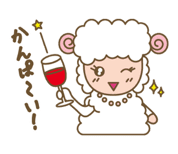 Sheep ram -chan white sticker #8040282