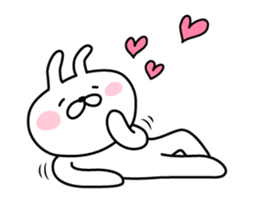 Bunny lying down sticker #8041338