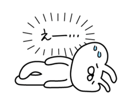 Bunny lying down sticker #8041344