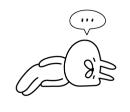 Bunny lying down sticker #8041354