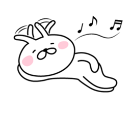 Bunny lying down sticker #8041358