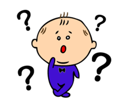 Sticker of the baby of drooping eyes. sticker #8042848