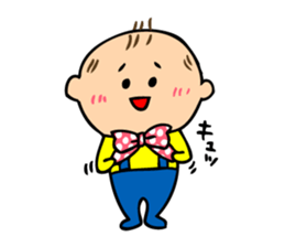 Sticker of the baby of drooping eyes. sticker #8042861