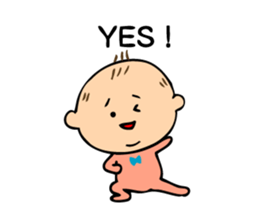 Sticker of the baby of drooping eyes. sticker #8042862