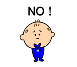 Sticker of the baby of drooping eyes. sticker #8042863