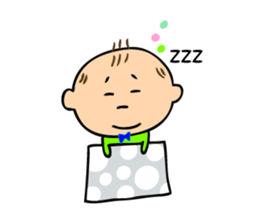 Sticker of the baby of drooping eyes. sticker #8042873