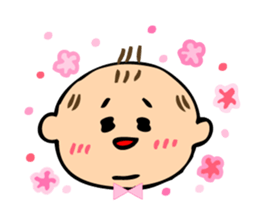 Sticker of the baby of drooping eyes. sticker #8042883