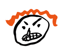 Energetic man of runny nose sticker #8043105