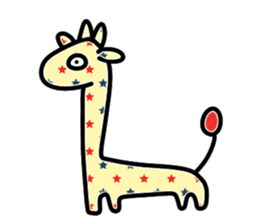 Giraffe & Rabbit sticker #8043284