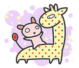 Giraffe & Rabbit sticker #8043288