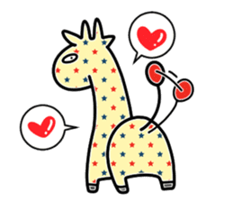 Giraffe & Rabbit sticker #8043312