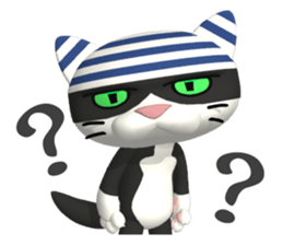 3D Eyes are scary cat "ALLEY CAT MOTORS" sticker #8043592