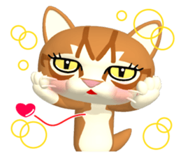 3D Eyes are scary cat "ALLEY CAT MOTORS" sticker #8043602