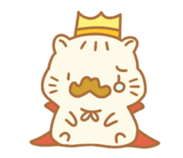 Sentimental hamster King sticker #8043884
