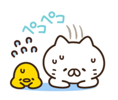 Friends cat and chick sticker #8045129